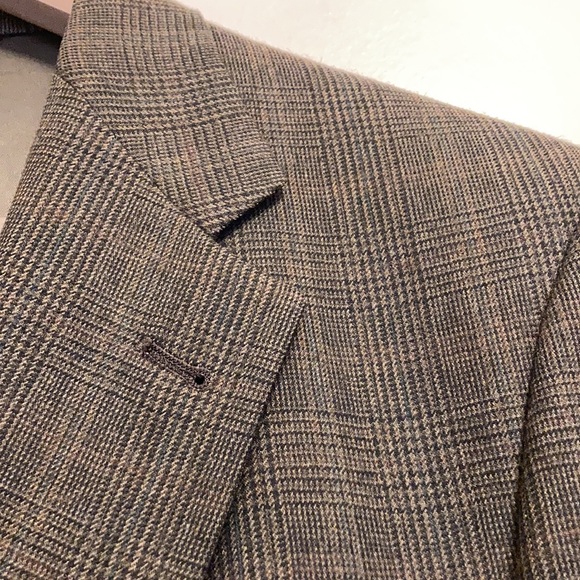 Vintage Burberrys Brown Glencheck Wool Suit Size 41L Union Made USA Preppy - Picture 5 of 16